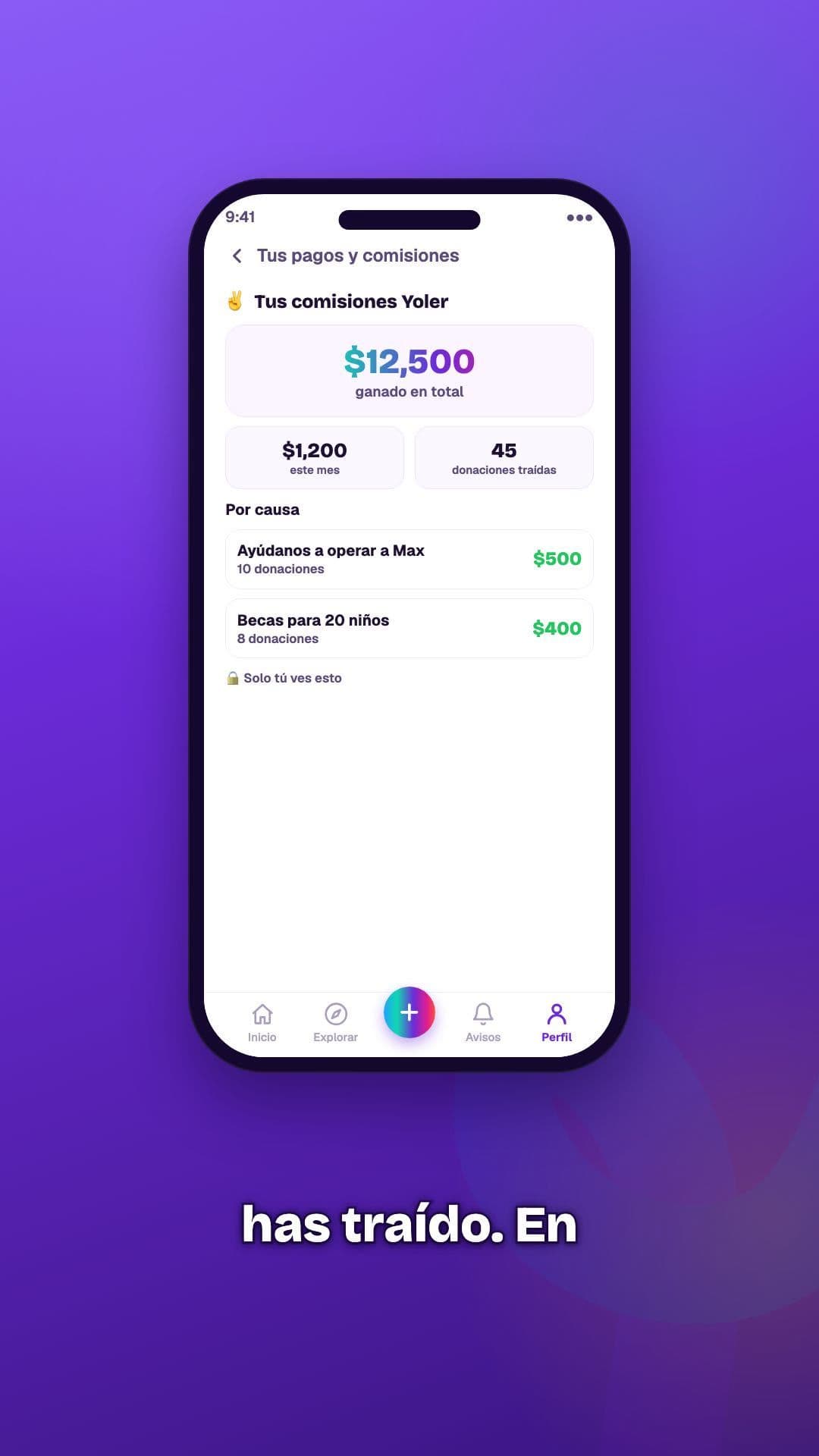 Tu Panel del Yoler: tus comisiones